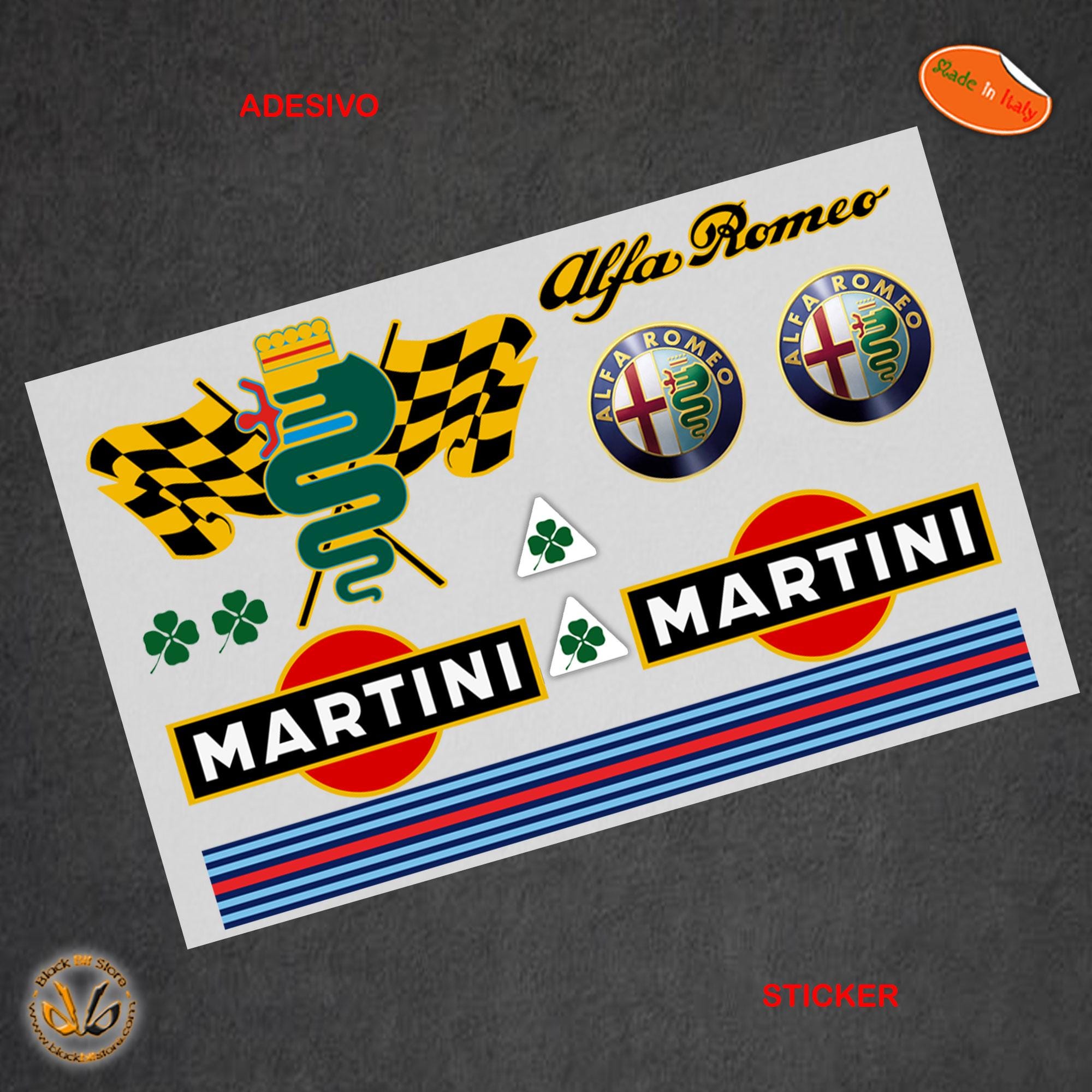 Sticker numéro 4 tricolore Italie 13 cm - Pièce moto, scooter