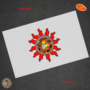 Adesivi The doctor sole rosso moto casco sticker the sun  helmet decal tuning 1 PZ.
