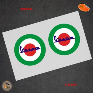 Vespa stickers flag italy car motorcycle helmet italy flag sticker vespa helmet italian flag 2 pcs.