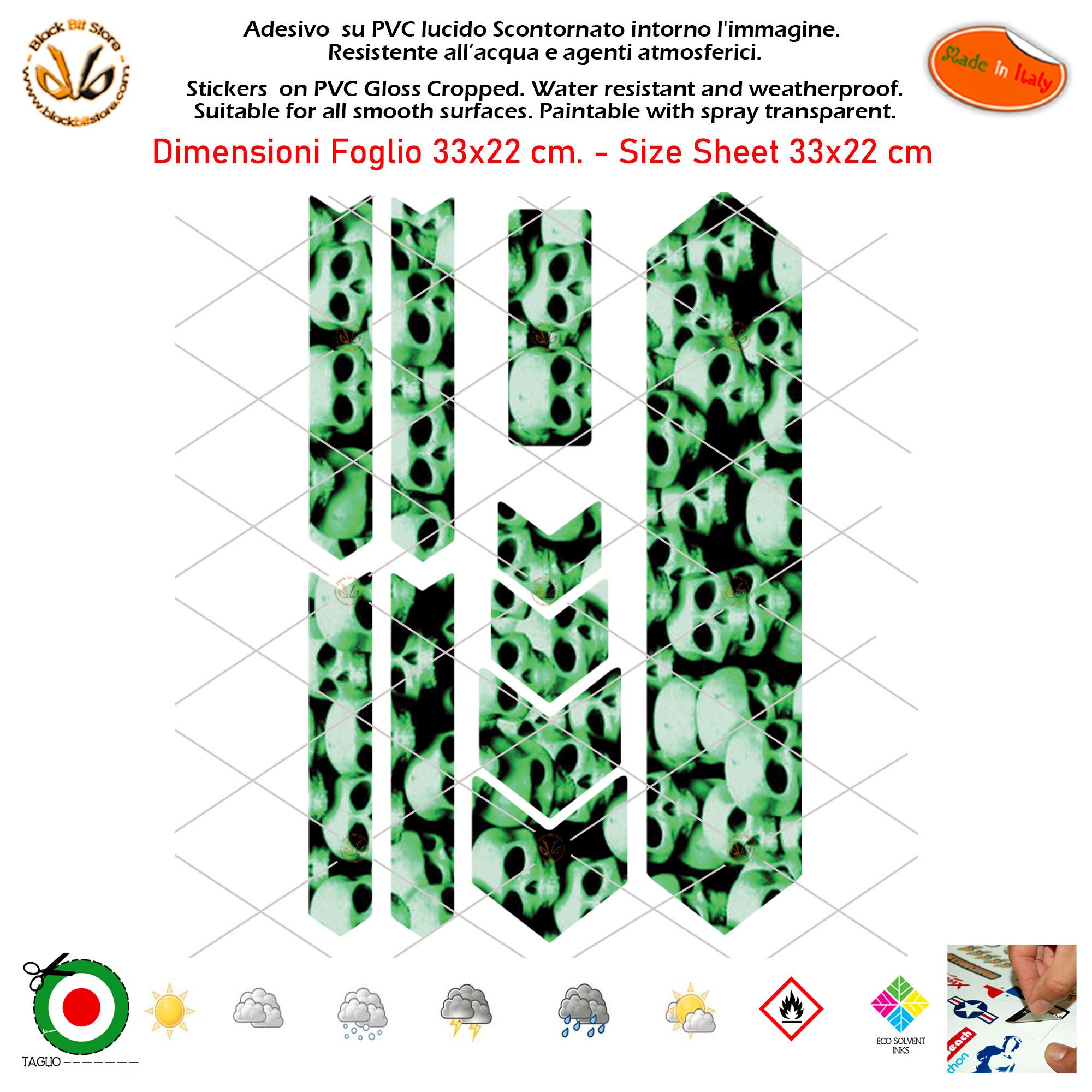 6 Adesivi Riflettenti Biomar Labs - Sticker Sicurezza Neri Per Bici, Casco E Scooter - Foto 11