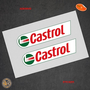 Adesivi Castrol oil sponsor auto moto casco sticker helmet print pvc scontornato 2 Pz.