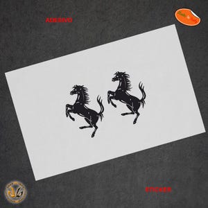 Adesivi cavallino ferrari replica sticker auto moto casco helmet decal 2 pz.