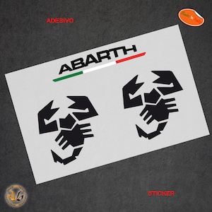 Naklejki Abarth flaga skorpiona włochy naklejka na kask motocyklowy skorpion flaga włoch naklejka na kask tuning 4 szt.