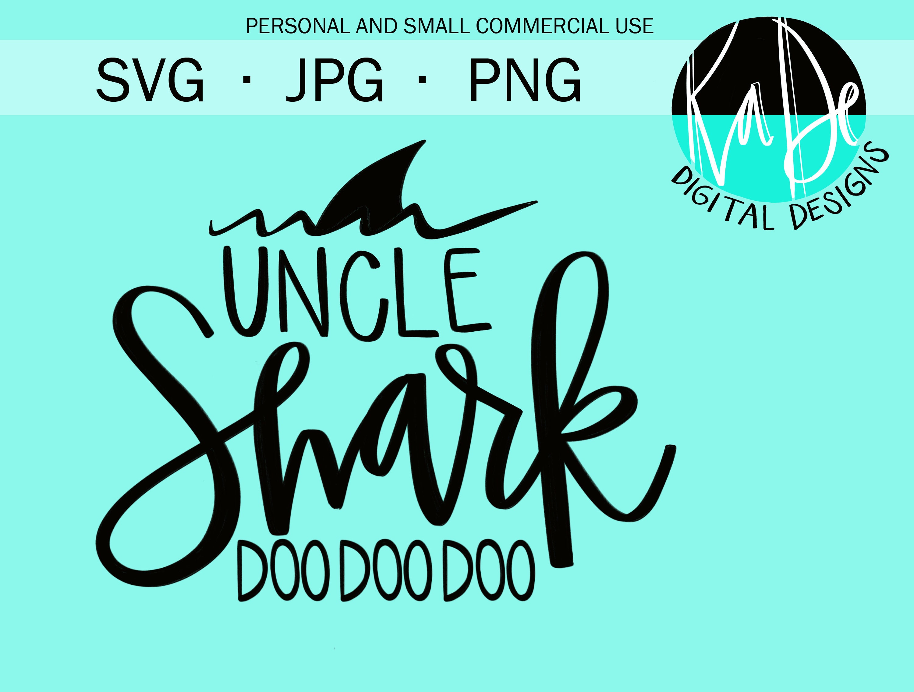 Download Uncle Shark SVG PNG JPG Digital File Hand Lettering | Etsy