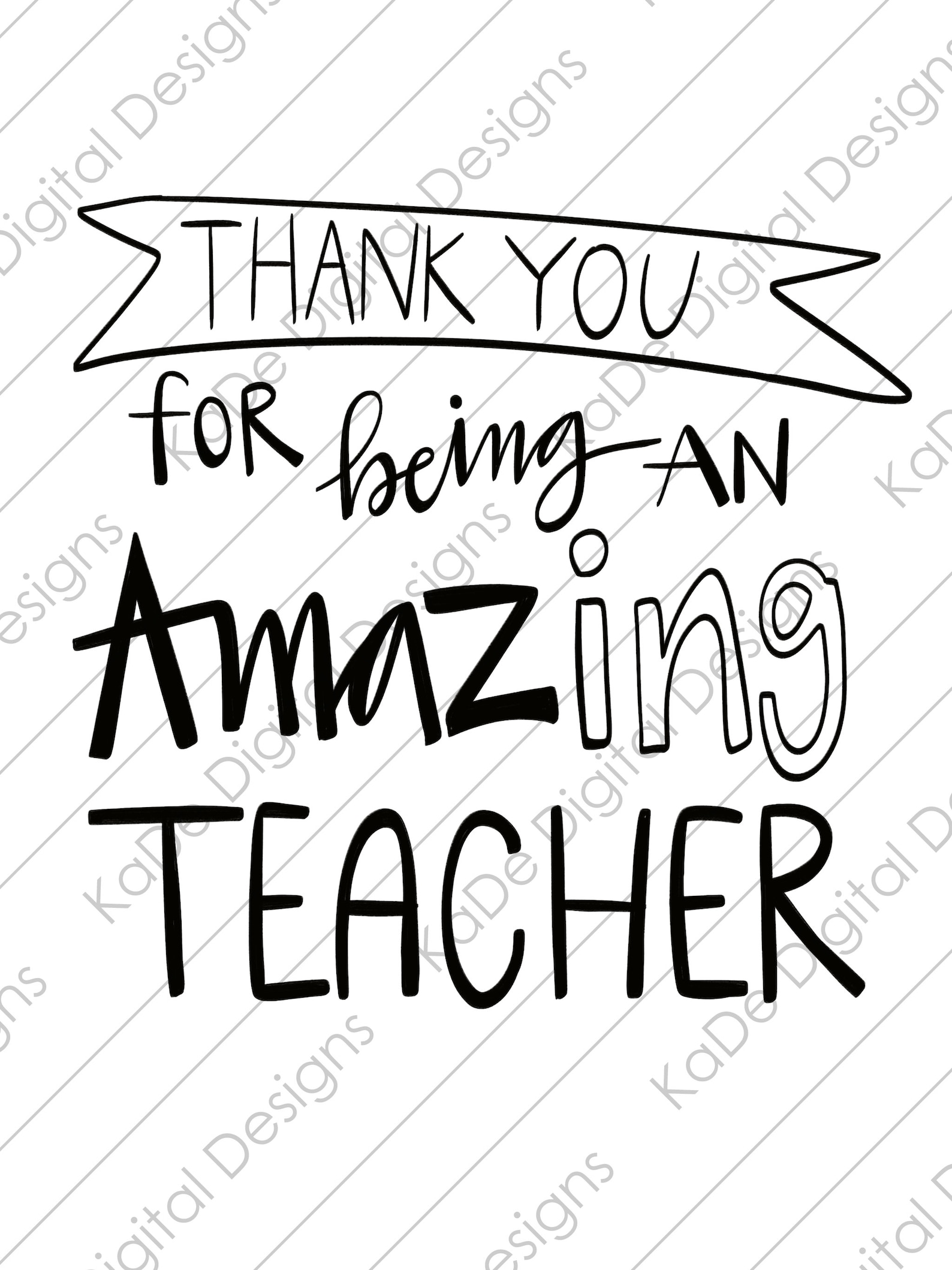 Thank You for being an Amazing Teacher SVG PNG JPG Etsy