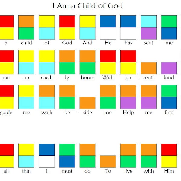Printable Handbell Charts for Kids Etsy