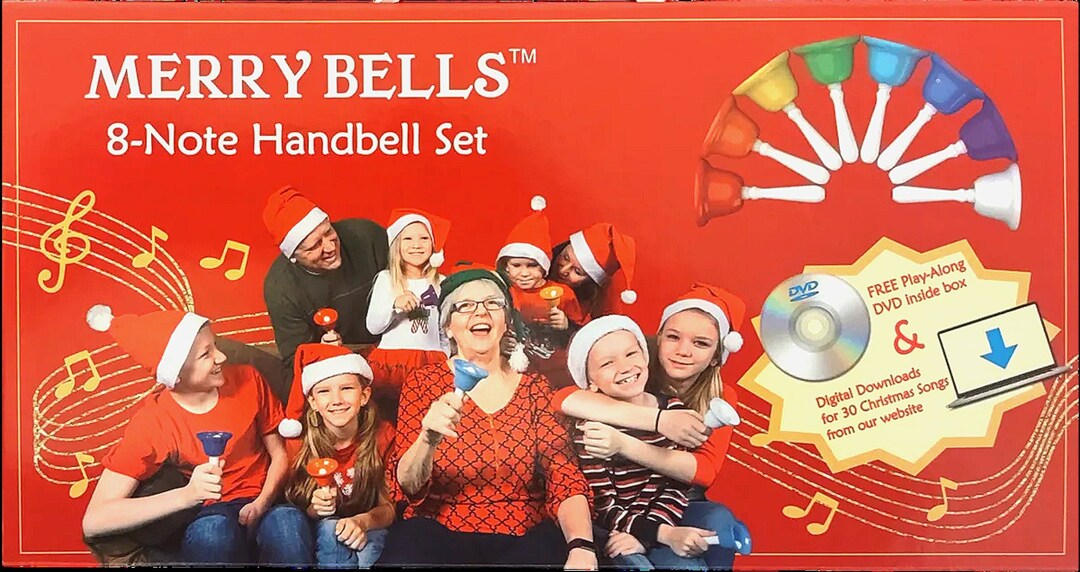 Merry Bells Handbell Set includes Free Christmas Songs Playalong DVD