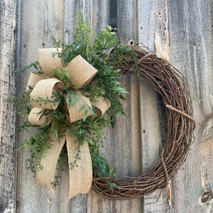 20&quot; x 20&quot; Everyday Spring/Summer Wreath, Greenery Wreath, Summer Wreath, Front Door Wreath, Farmhouse Wreath