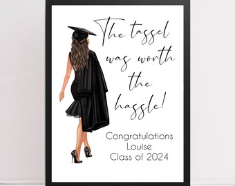 Personalised Graduation Illustration Print: Class of 2026