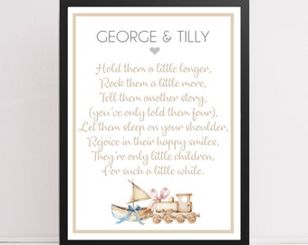 Gift for twins, custom poem
