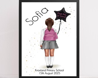 Personalised First Day at School Print