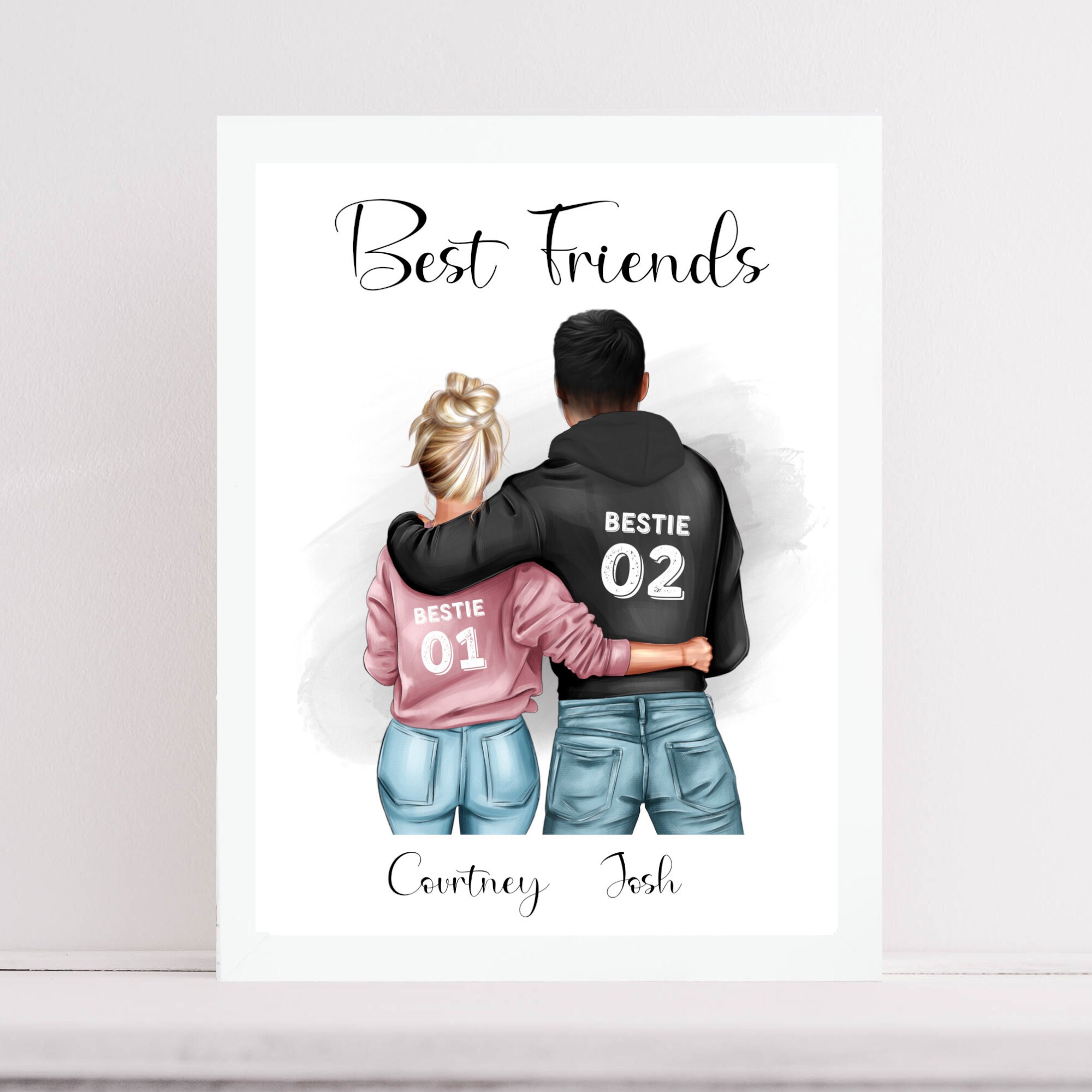 Personalised Boy Best Friend Print pic image