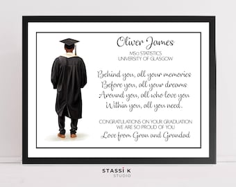 Personalised graduation poem gift, class of 2026 print