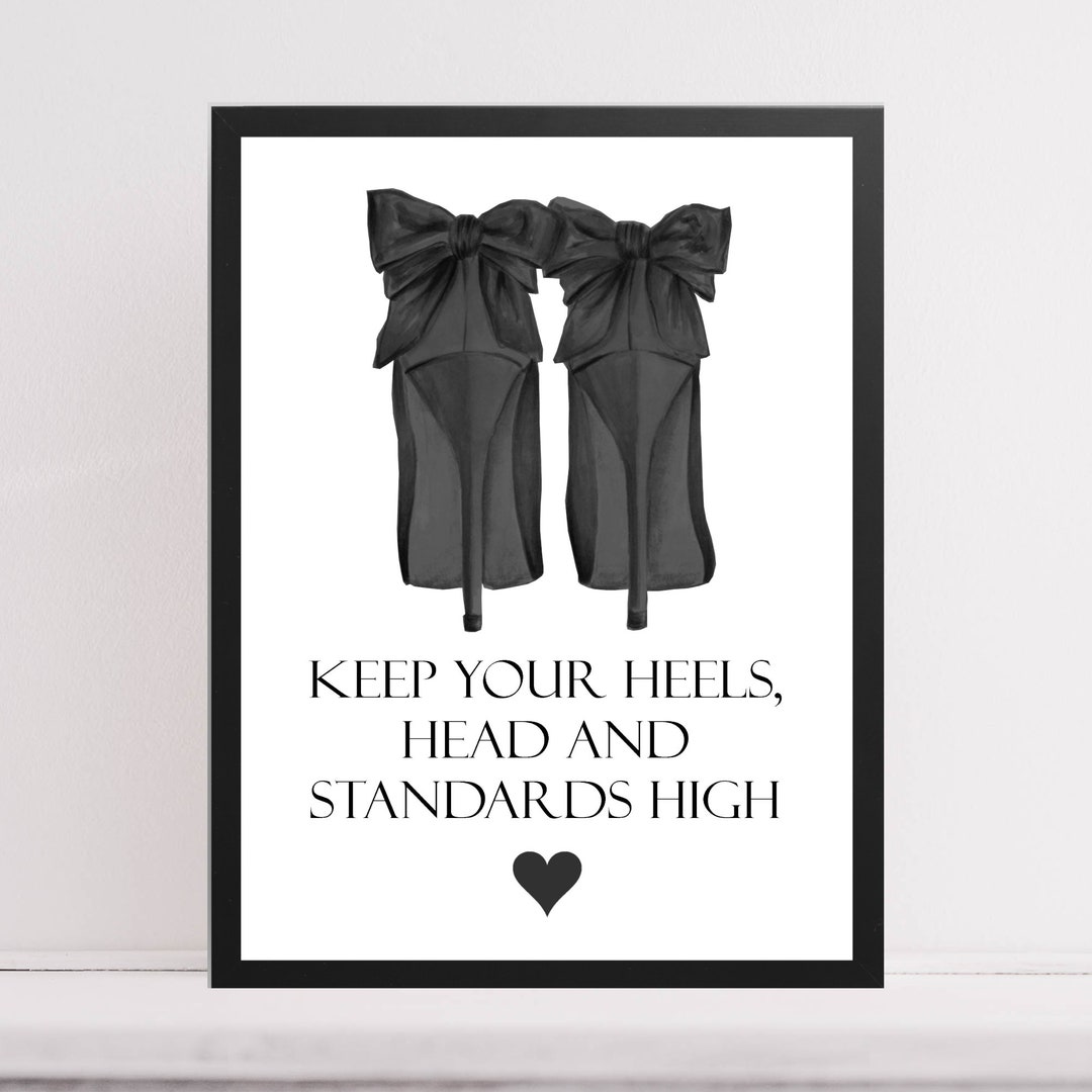 High Heels Unframed Bedroom Dressing Room Quote Print Etsy