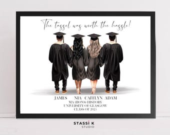 Personalised Graduation Print: Class of 2026 Illustration