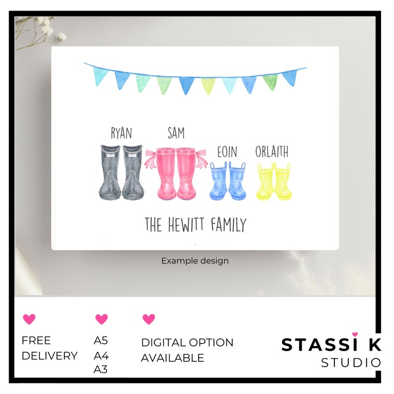 Custom Welly Boot Gift for Family Etsy