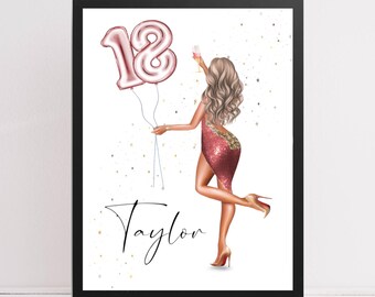 Personalised 18th Birthday Gift Print