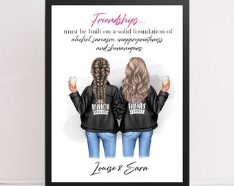 Personalised Friend Jackets Art Print