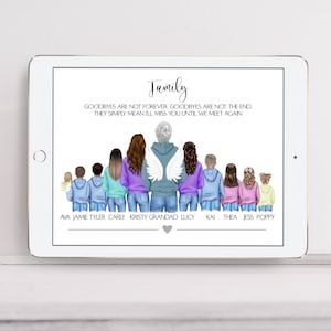 Family Memorial digital download family illustration gift