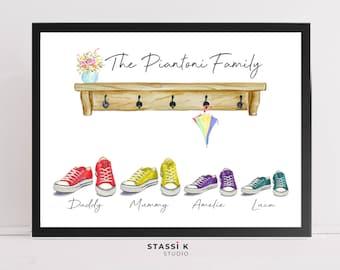 Personalised family print, custom trainers print