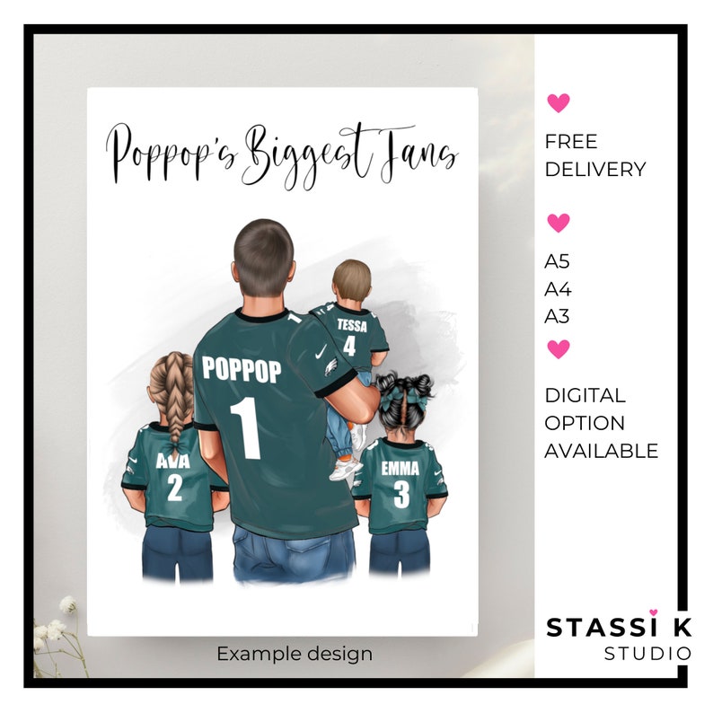 Dream Team Family Sports Football Illustration Etsy