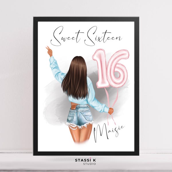Personalised Sweet Sixteen 16th birthday gift
