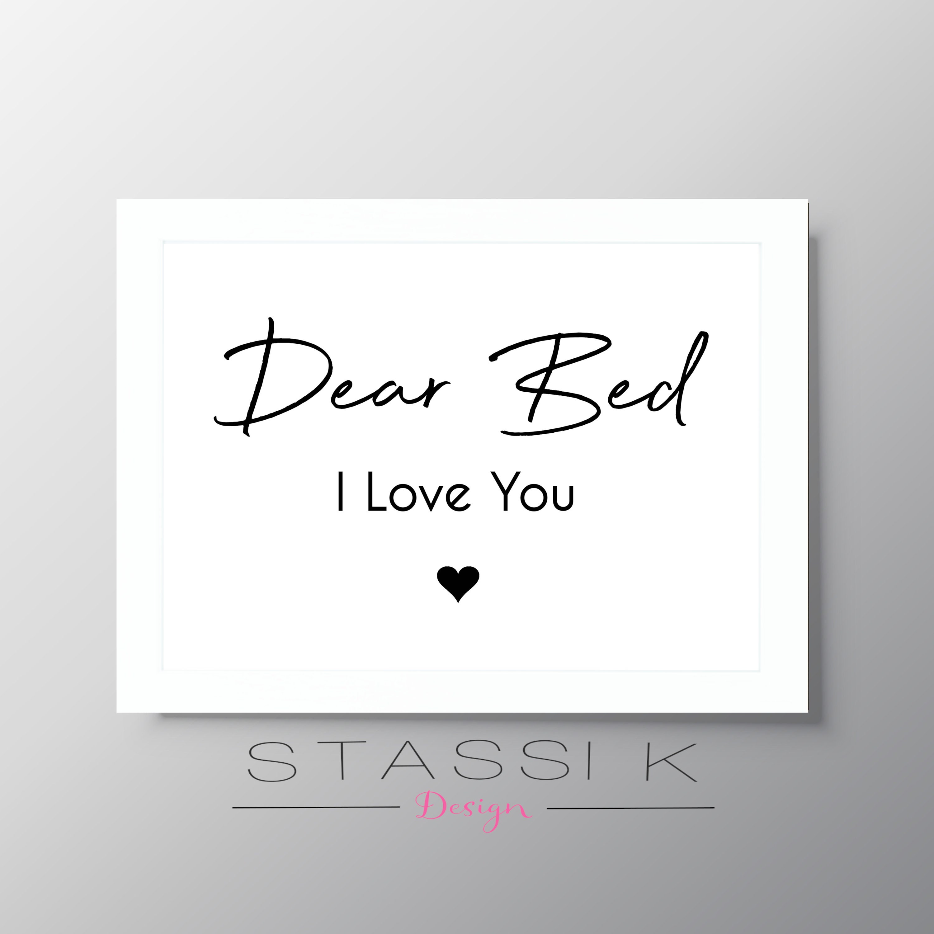 Liebes Bett I Love You Zitat Druck Schlafzimmer Druck Etsy