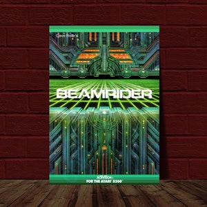 Beamrider - ATARI 5200 Video Game Cover Reprint Poster 10.5x15.25