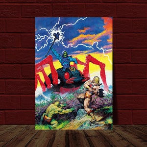Masters of the Universe - Skeletor Spydor Attack 10.5x15.25.25 Reprint Poster