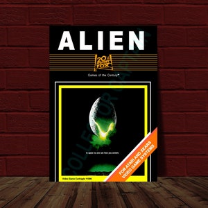 Alien - ATARI Video Game Cover Reprint Poster 10.5x15.25
