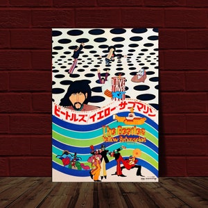 The Beatles Yellow Submarine 10.5x15.25 Japanese Movie Poster Reprint