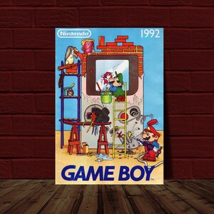 Game Boy - 1992 Nintendo Video Game Promotional Reprint Poster 10.5x15.25