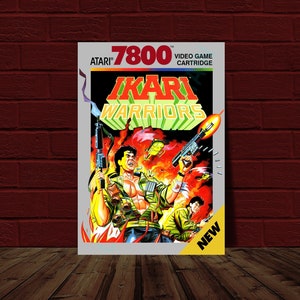 Ikari Warriors - ATARI 7800 Video Game Cover Reprint Poster 10.5x15.25