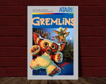 Gremlins - ATARI 5200 Video Game Cover Reprint Poster 10.5x15.25