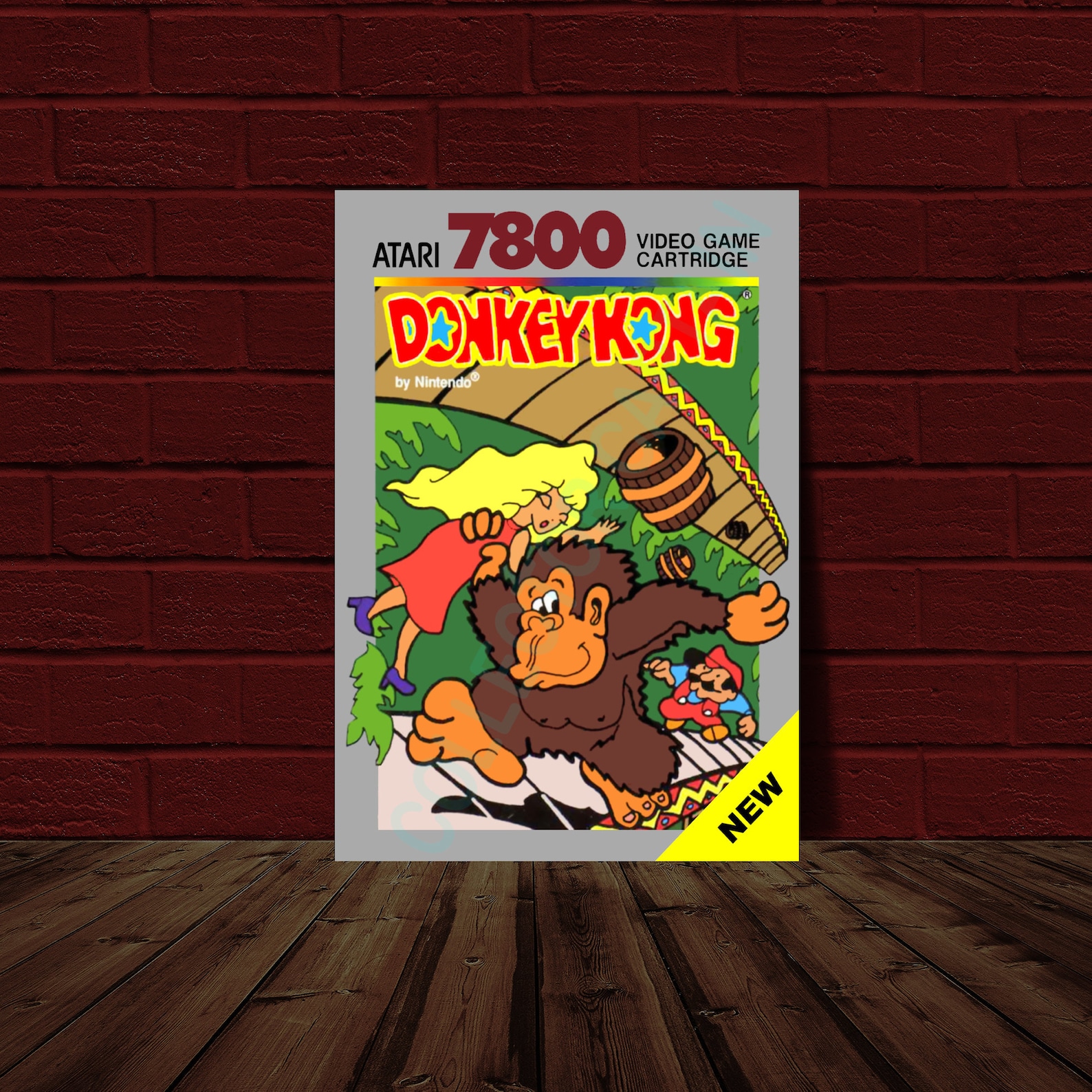 Donkey Kong ATARI 7800 Video Game Cover Reprint Poster Etsy