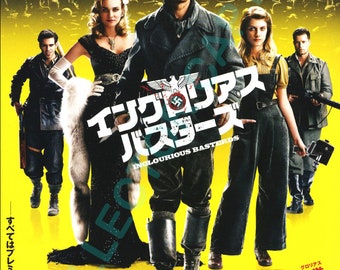 ２００９年映画 イングロリアス・バスターズ B1サイズポスター  5人 両面 2009年映画 イングロリアス・バスターズ B1サイズポスター 5