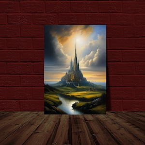 Fantasia Tower - Original Art Print by Alonzo - 10.5 x 15.25 - Ships Rolled
