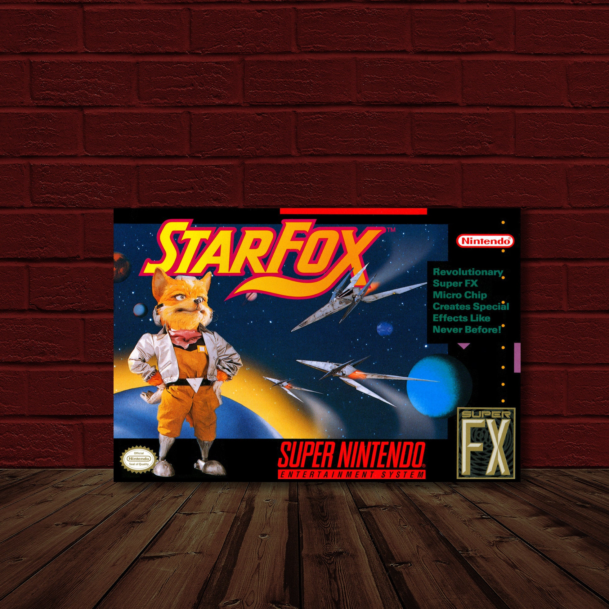 Star Fox Super Nintendo SNES Video Game Cover Poster 