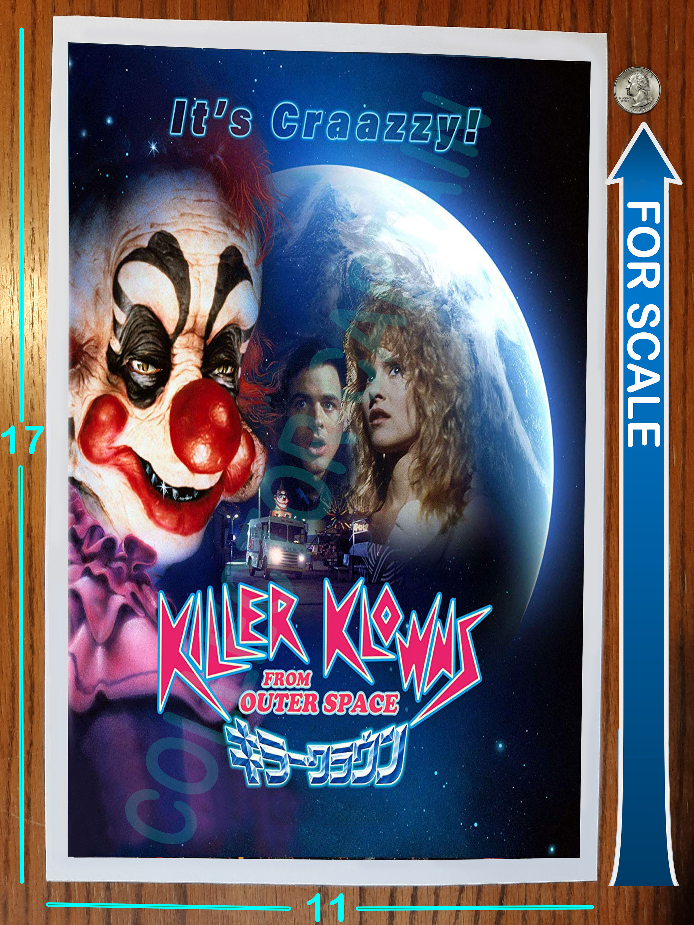 Killer Klowns From Outer Space 10.5x15 Japanese Movie Poster