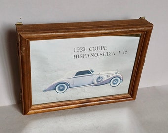 Ein reizender Vintager Art Deco-Stil (1930er Jahre Oldtimer) Vintage-Schlüsselschrank, Schlüsselkasten-Wandbehang, Schlüsselladen, Spiegeldekor, Wandschlüsselschrank