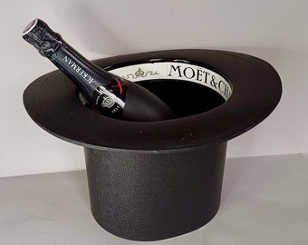 A Lovely classic Vintage, Moet & Chandon, French, Top Hat style, Plastic or Resin Champagne Ice Bucket or Wine cooler from Epernay France