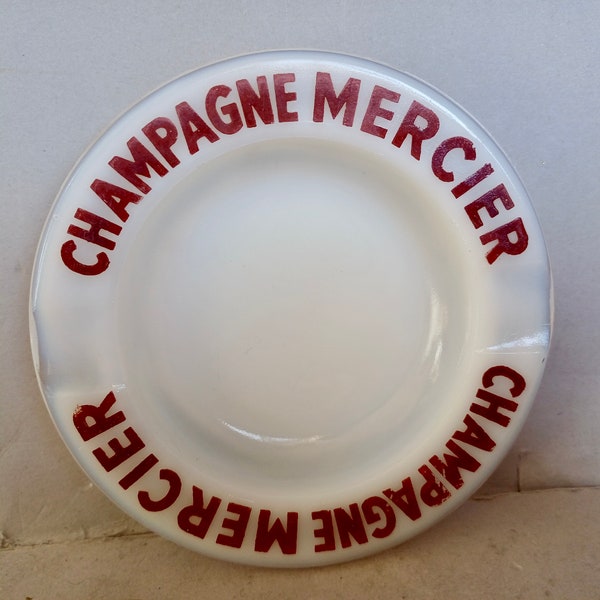 A Lovely Small Vintage, Mercier Champagne, Vintage Ashtray, or Champagne publicity, advertising collectible dish found in Normandy, France