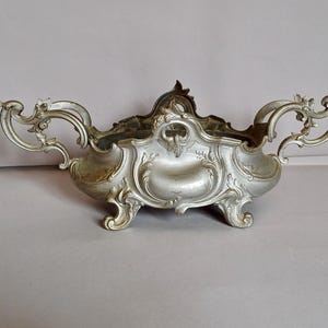 A Lovely Decorative Art Nouveau style, Medium, Metal French Jardiniere/planter or Centrepiece Bowl with ornate handles and found in Normandy