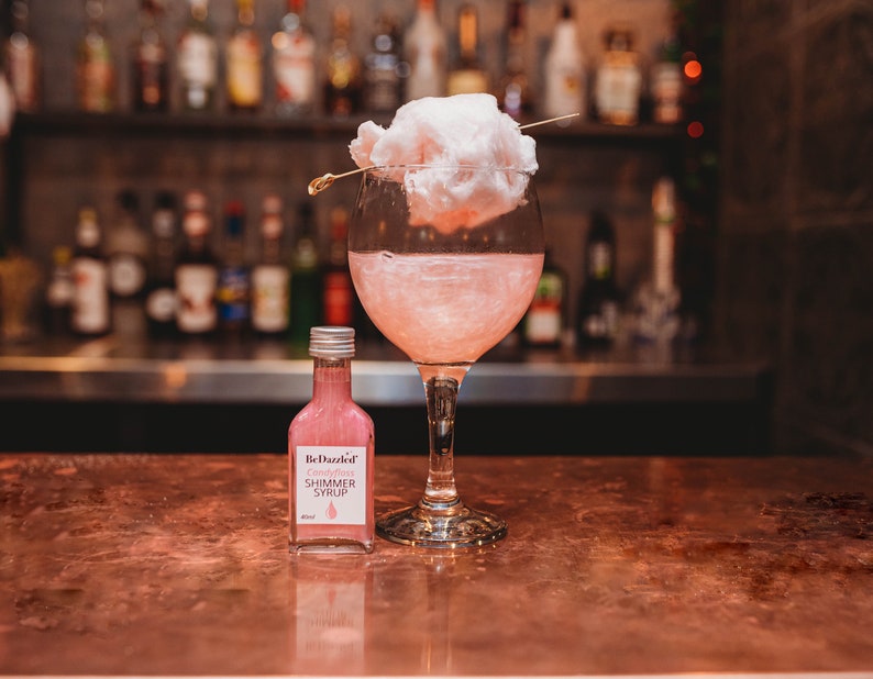 Candyfloss Shimmer Glitter Syrup for Gin Vodka Cocktails Etsy