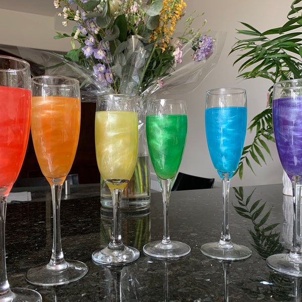 Pride shimmer for drinks Rainbow colours LGBTQ 6 x 1g pots +60 servings! red, orange, yellow, green, blue, purple drinks
