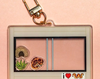 Llavero con dije de serpiente de maíz, mascota, vivero de serpientes, transparente, de doble cara