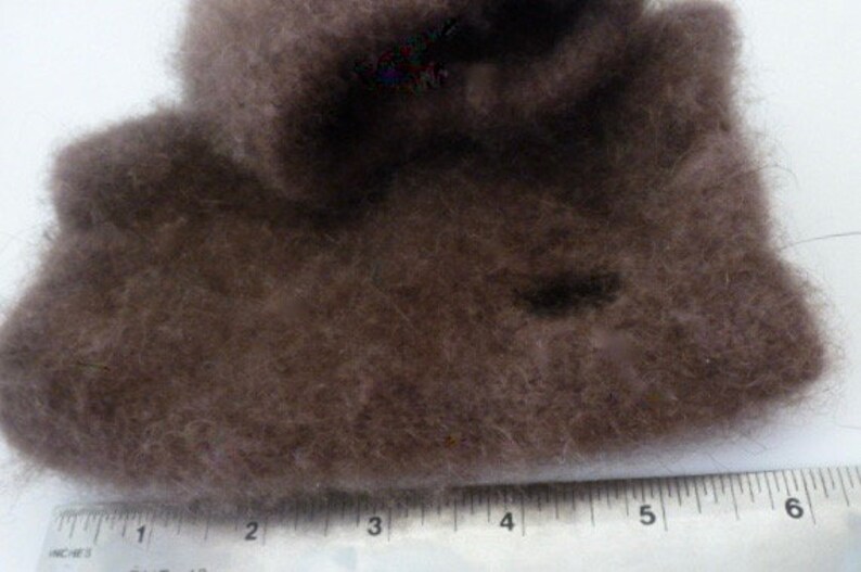 Hand sewn elastic casings fingerless gloves Alaska muskoxen fiber #6 Arctic Plush* 6 inches Free us shipping #6 Rusty Brown fleece