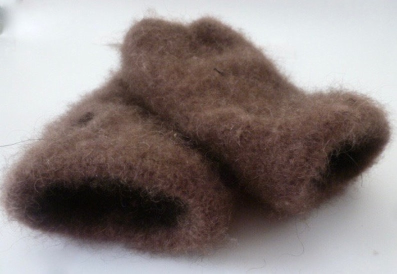 Hand sewn elastic casings fingerless gloves Alaska muskoxen fiber #6 Arctic Plush* 6 inches Free us shipping #6 Rusty Brown fleece
