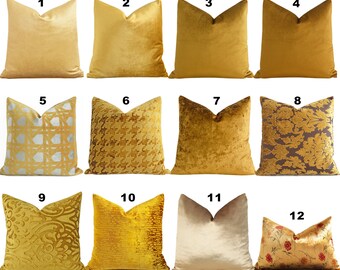 Gold Throw Pillows Etsy
