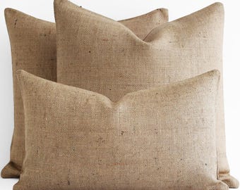 12x16 12x20 16,18,20,22,24, Blank Plain Burlap Pillow Cover, Lumbar Pillow C, DIY Burlap Pillow Cover, jute Burlap Pillows, Rustic pillows